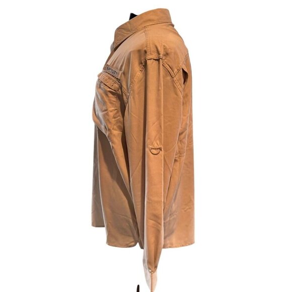 Realtree fishing shirt men's XL extra large beige long sleeve Dri-Fit vented - Picture 3 of 12